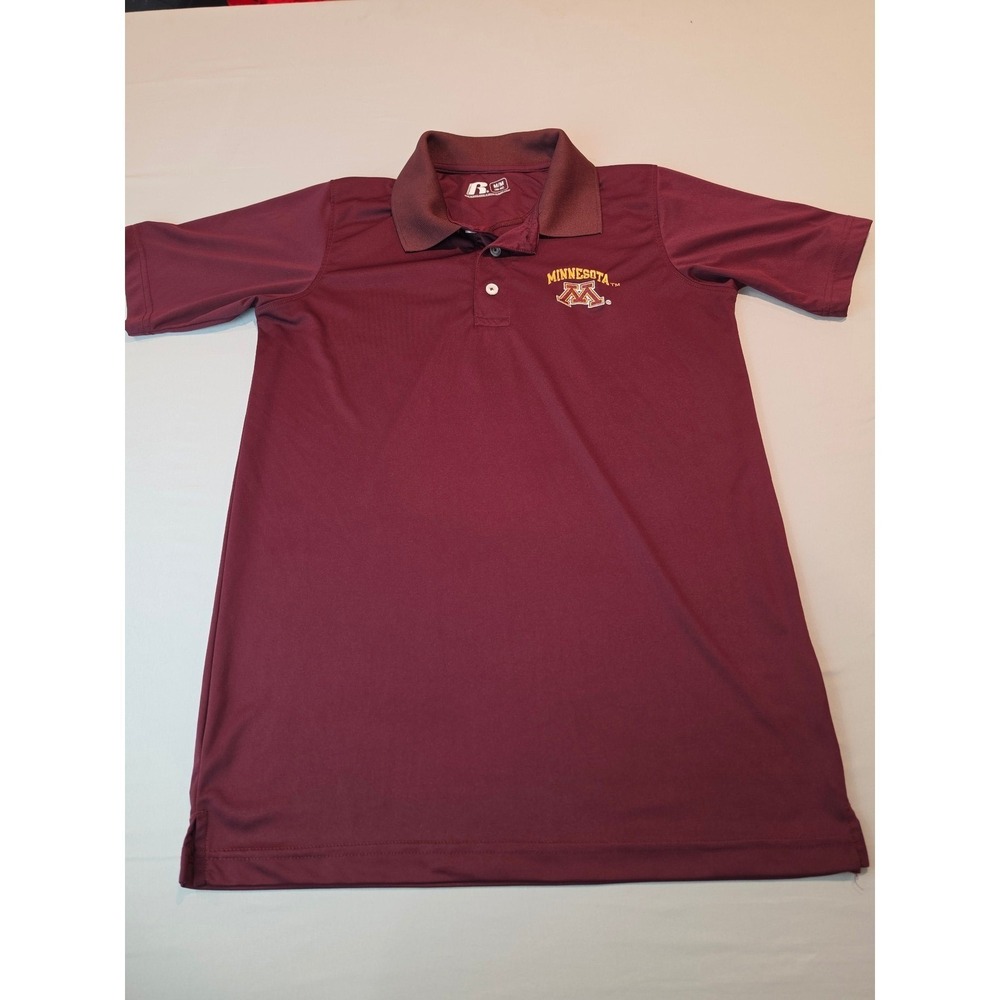 Russell Athletic Mens Minnesota Golden Gophers Polo Shirt Maroon Medium‎ NCAA